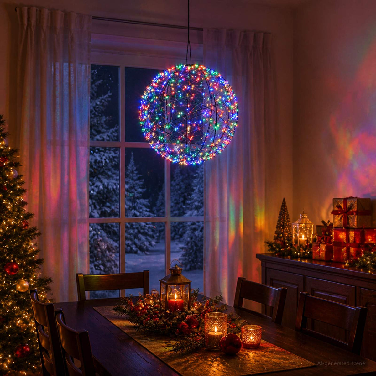 Christmas Finial Light 500 LEDs Multicolour Diameter 40 x 42 cm