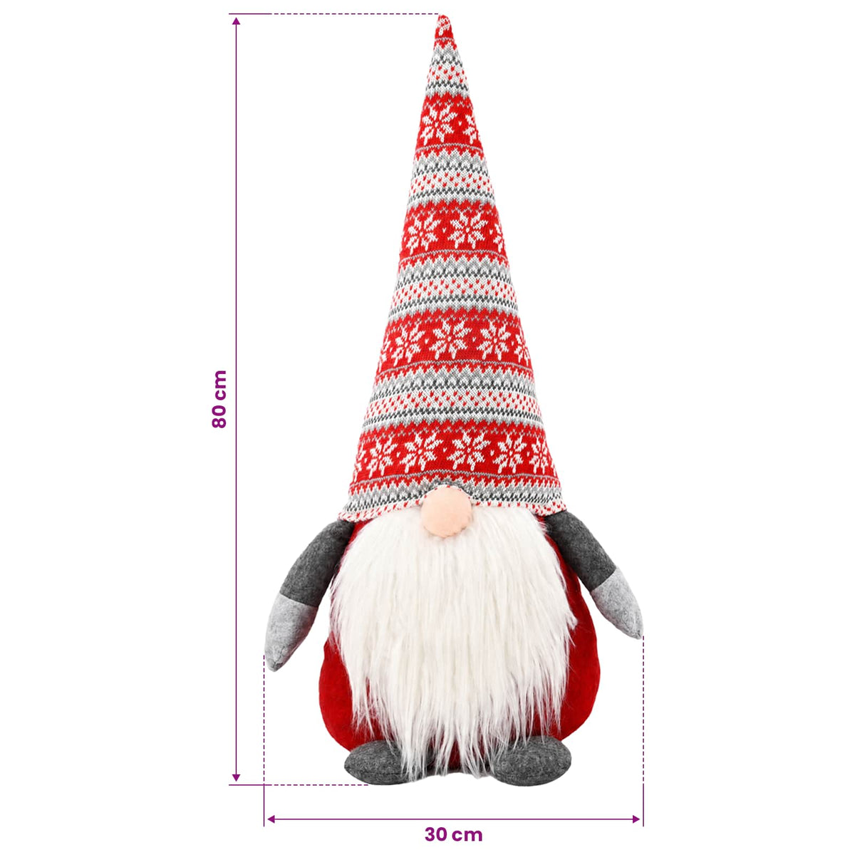 Christmas Gnome Red 80 cm Polyester
