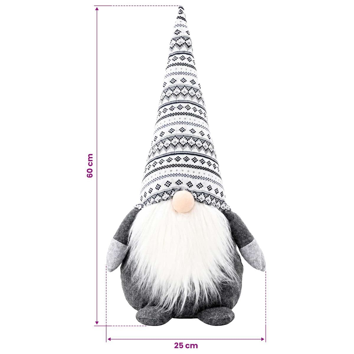 Christmas Gnome Grey 60 cm Polyester