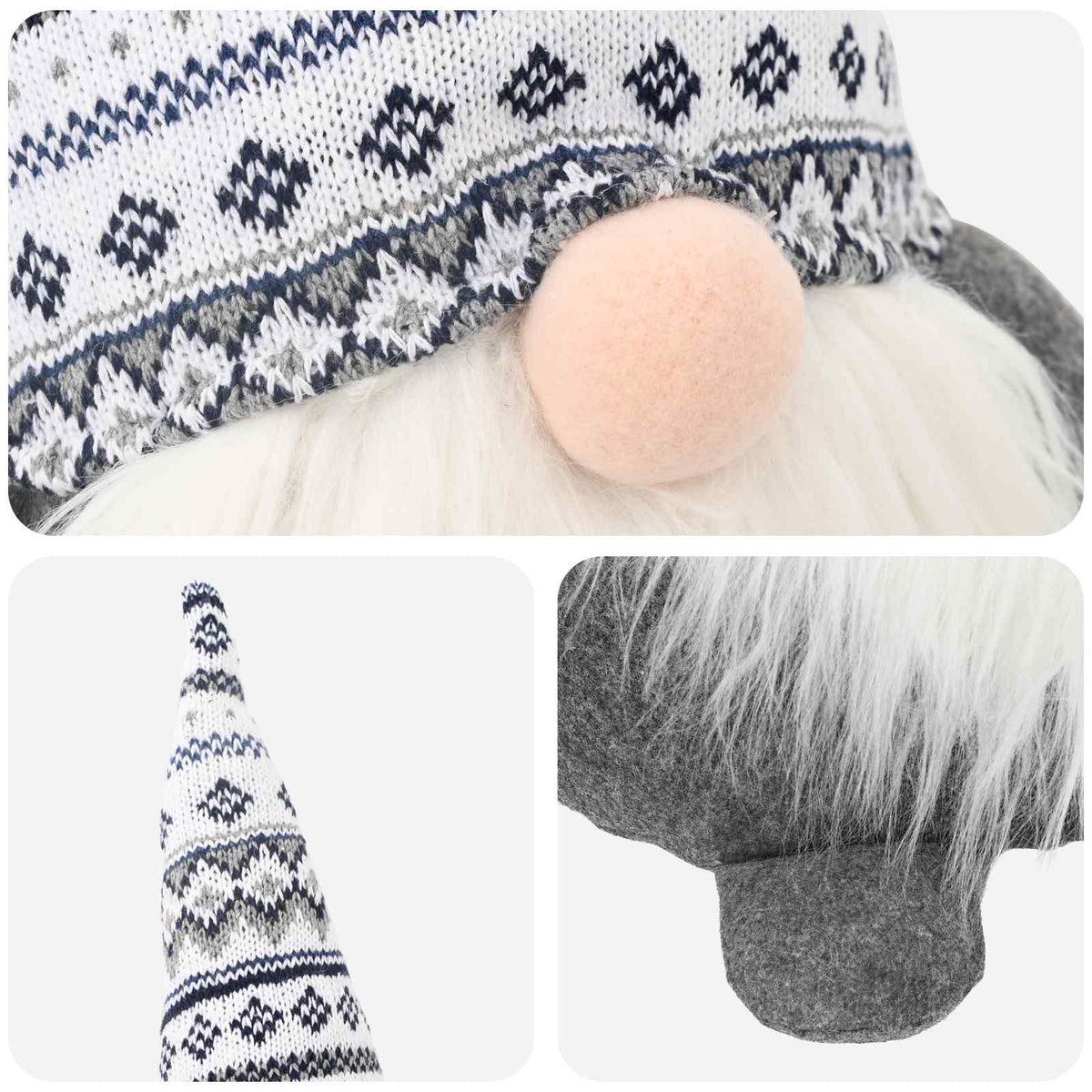 Christmas Gnome Grey 80 cm Polyester