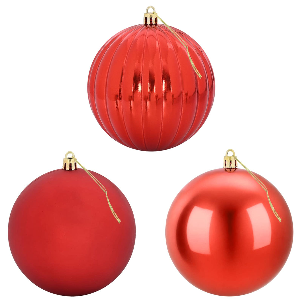 Christmas Ball Set XL 9 pcs Red Dia. 15 cm Plastic