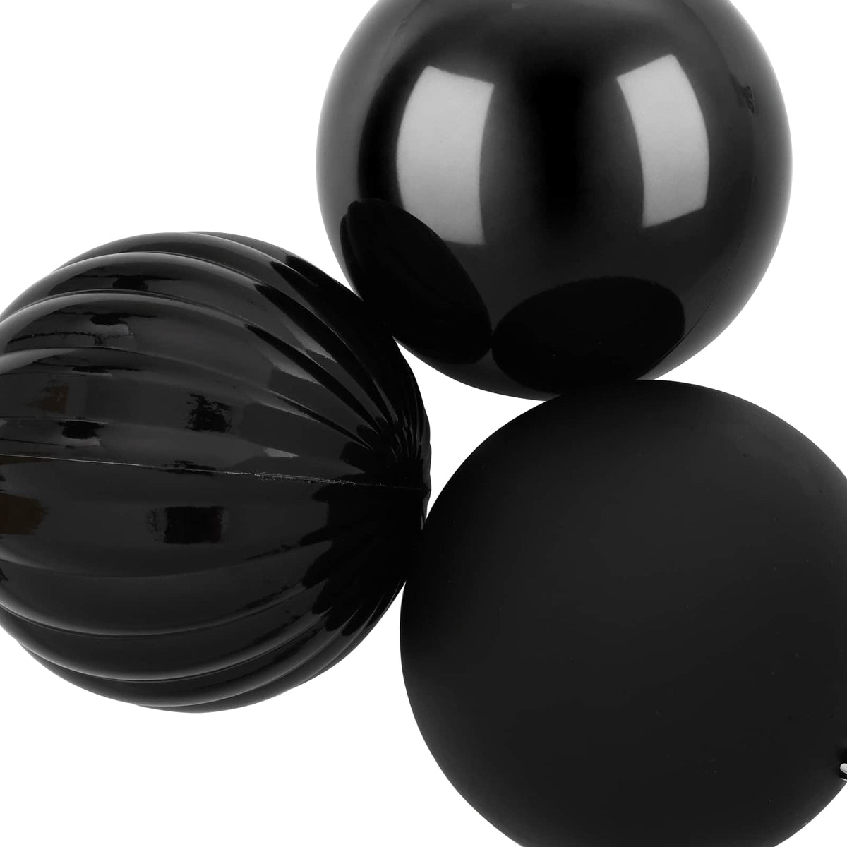 Christmas Ball Set XL 9 pcs Black Dia. 15 cm Plastic