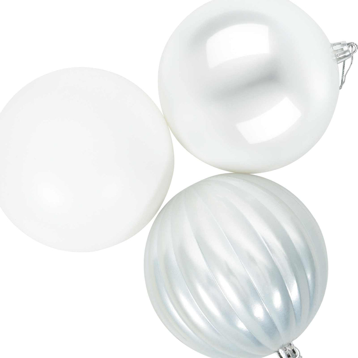 Christmas Ball Set XL 9 pcs White Dia. 15 cm Plastic