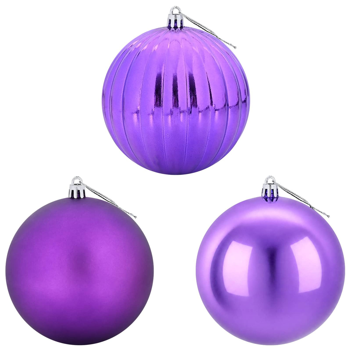 Christmas Ball Set XXL 4 pcs Lilac Dia. 20 cm Plastic
