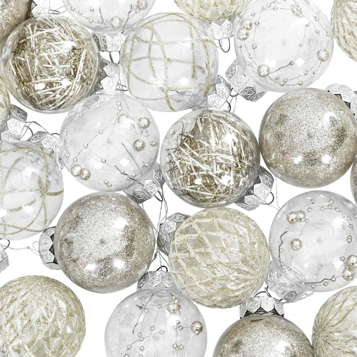 Christmas Ball Set 30 pcs Champagne Dia. 6 cm PET