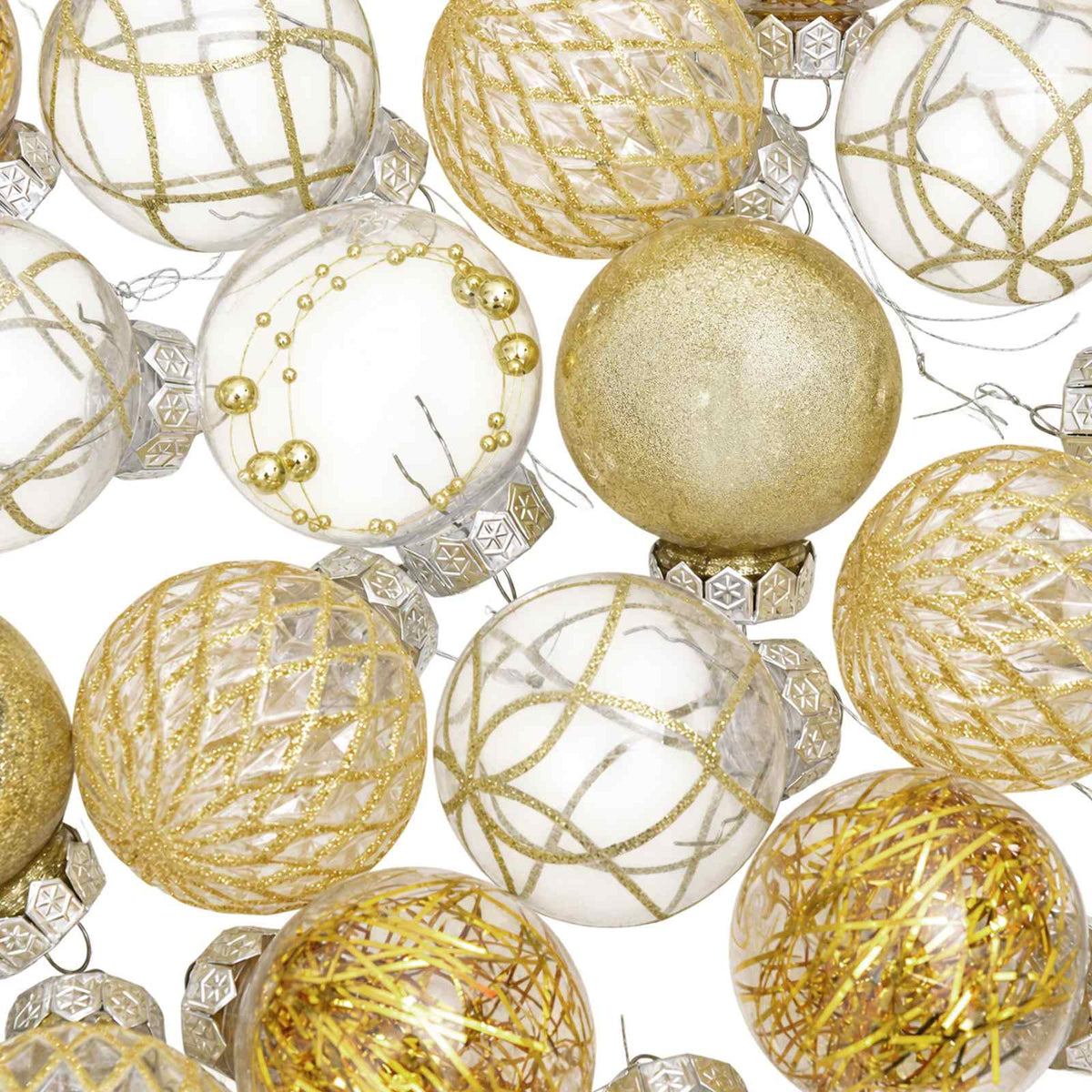Christmas Ball Set 30 pcs Gold Dia. 6 cm PET