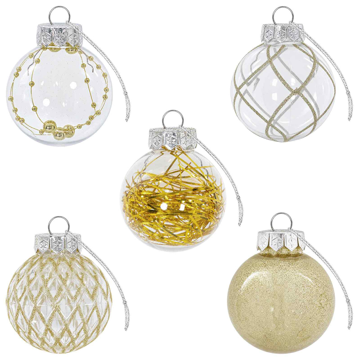 Christmas Ball Set 30 pcs Gold Dia. 6 cm PET
