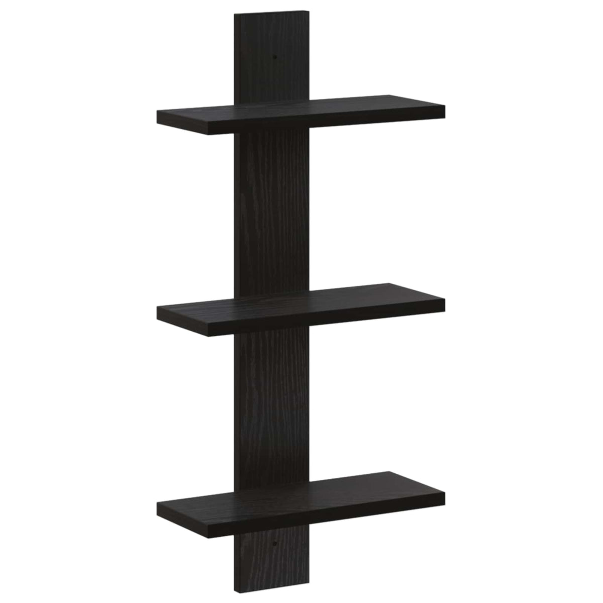 Wall Shelf Black Oak 30 x 13.5 x 64.5 cm Engineered Wood