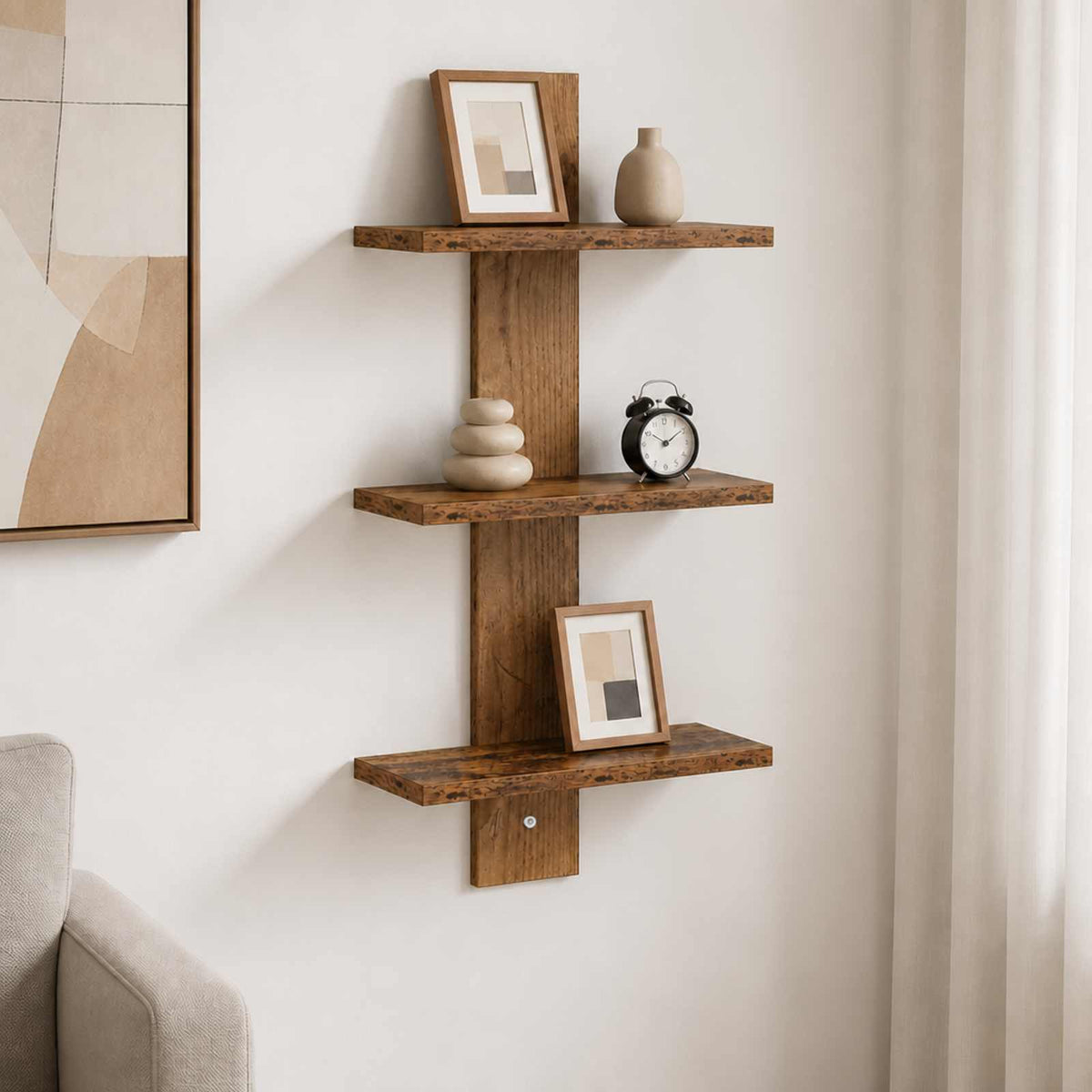 Wall Shelf Old Wood 30 x 13.5 x 64.5 cm Engineered Wood