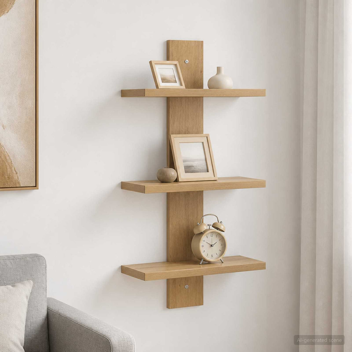 Wall Shelf Artisan Oak 30 x 13.5 x 64.5 cm Engineered Wood