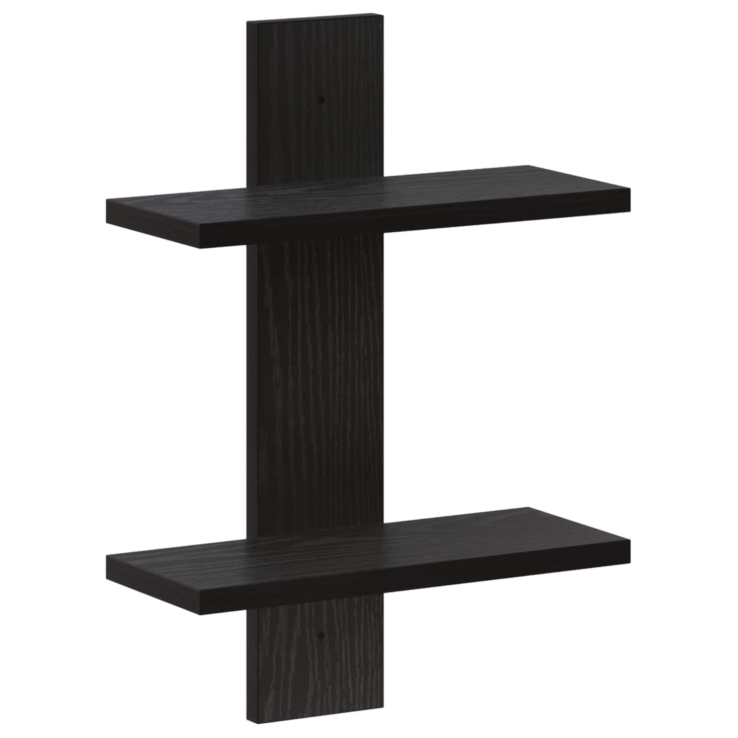 Wall Shelf Black Oak 30 x 13.5 x 43 cm Engineered Wood