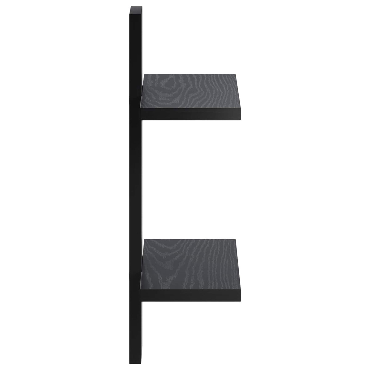 Wall Shelf Black Oak 30 x 13.5 x 43 cm Engineered Wood