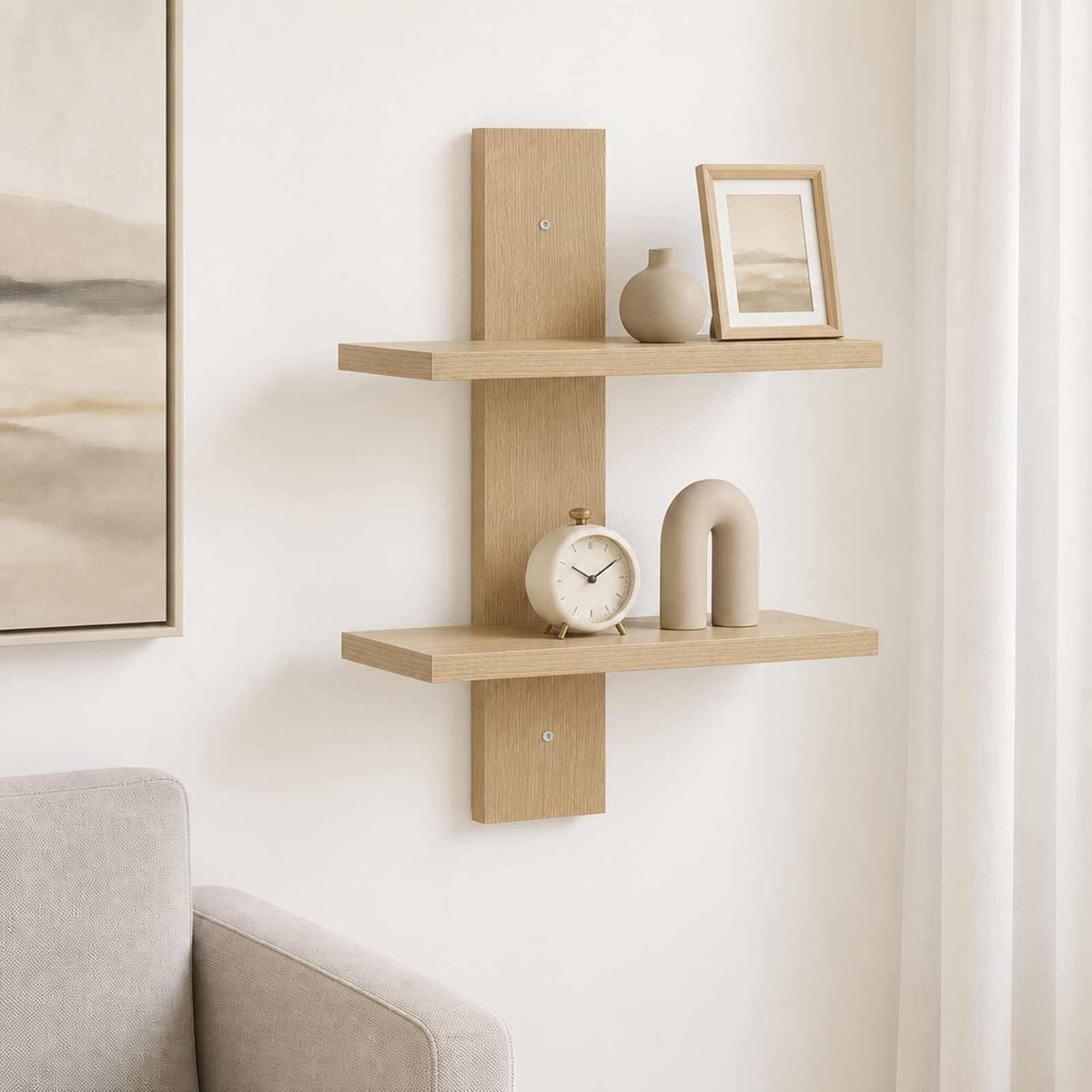 Wall Shelf Sonoma Oak 30 x 13.5 x 43 cm Engineered Wood