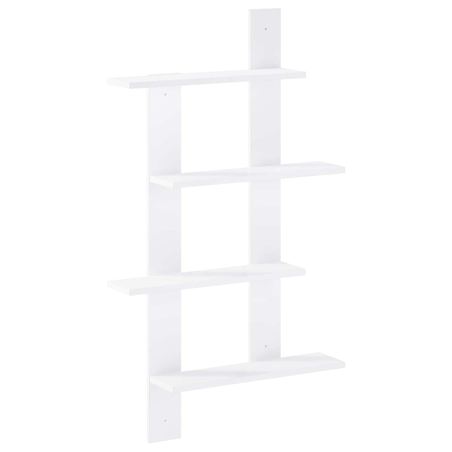 Wall Shelf White 61 x 13.5 x 105 cm Engineered Wood