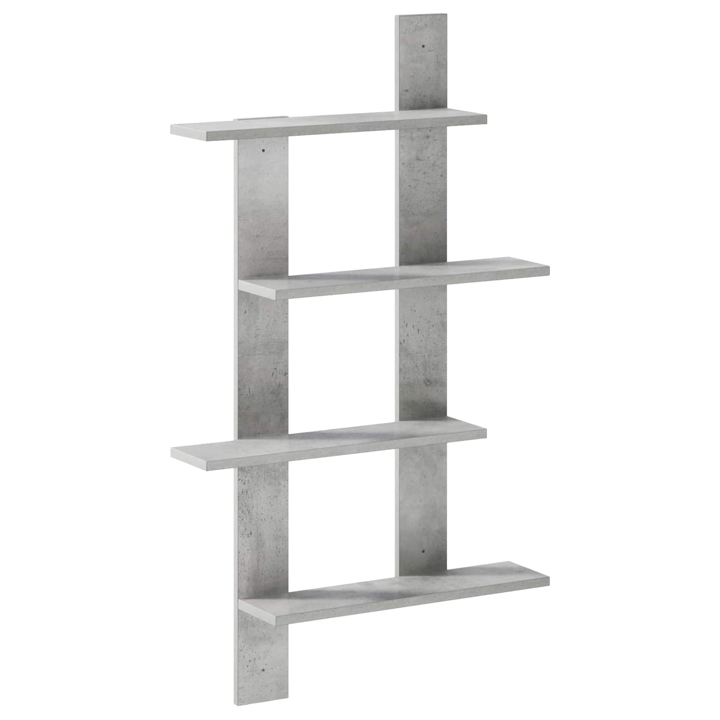 Wall Shelf Concrete Grey 61 x 13.5 x 105 cm Engineered Wood