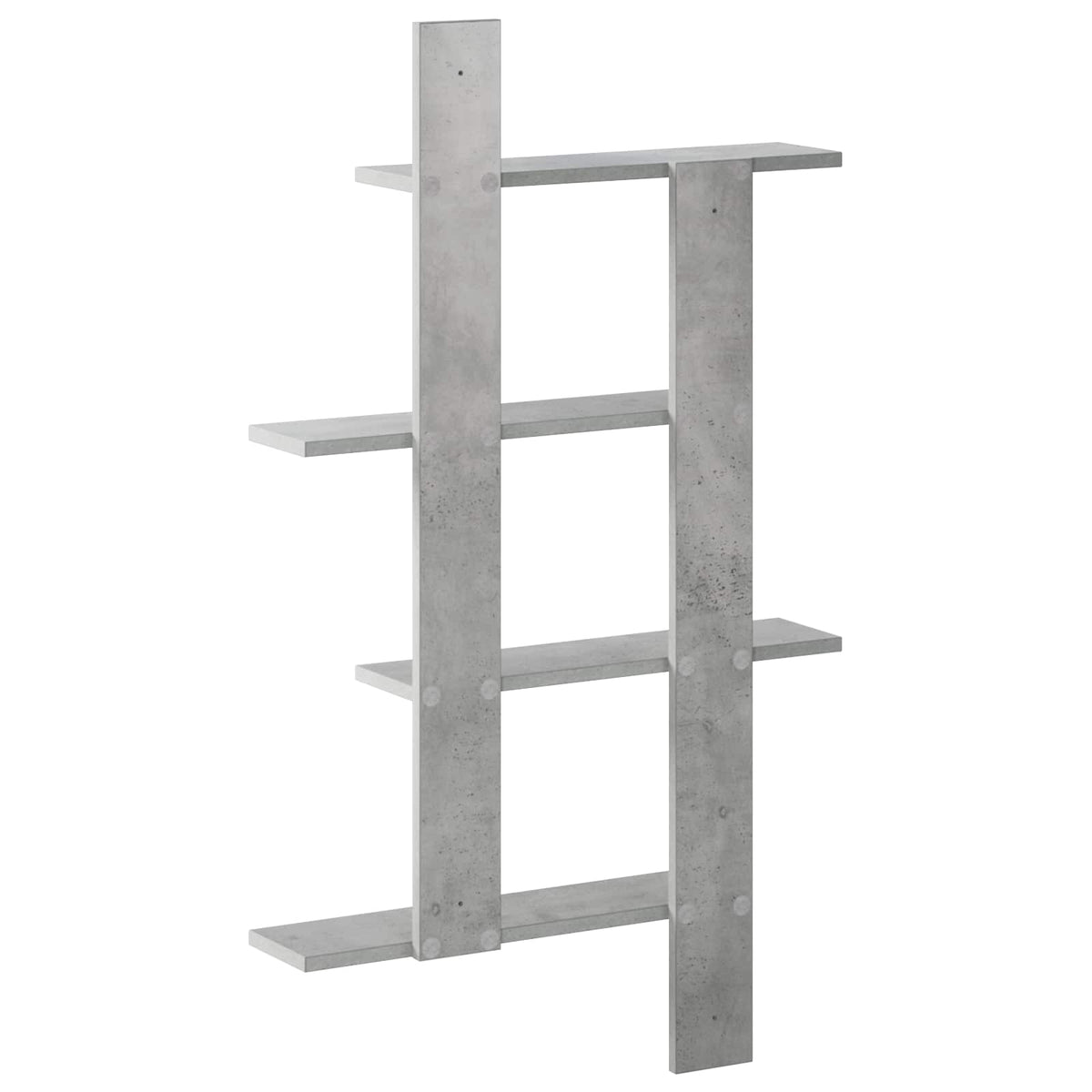 Wall Shelf Concrete Grey 61 x 13.5 x 105 cm Engineered Wood