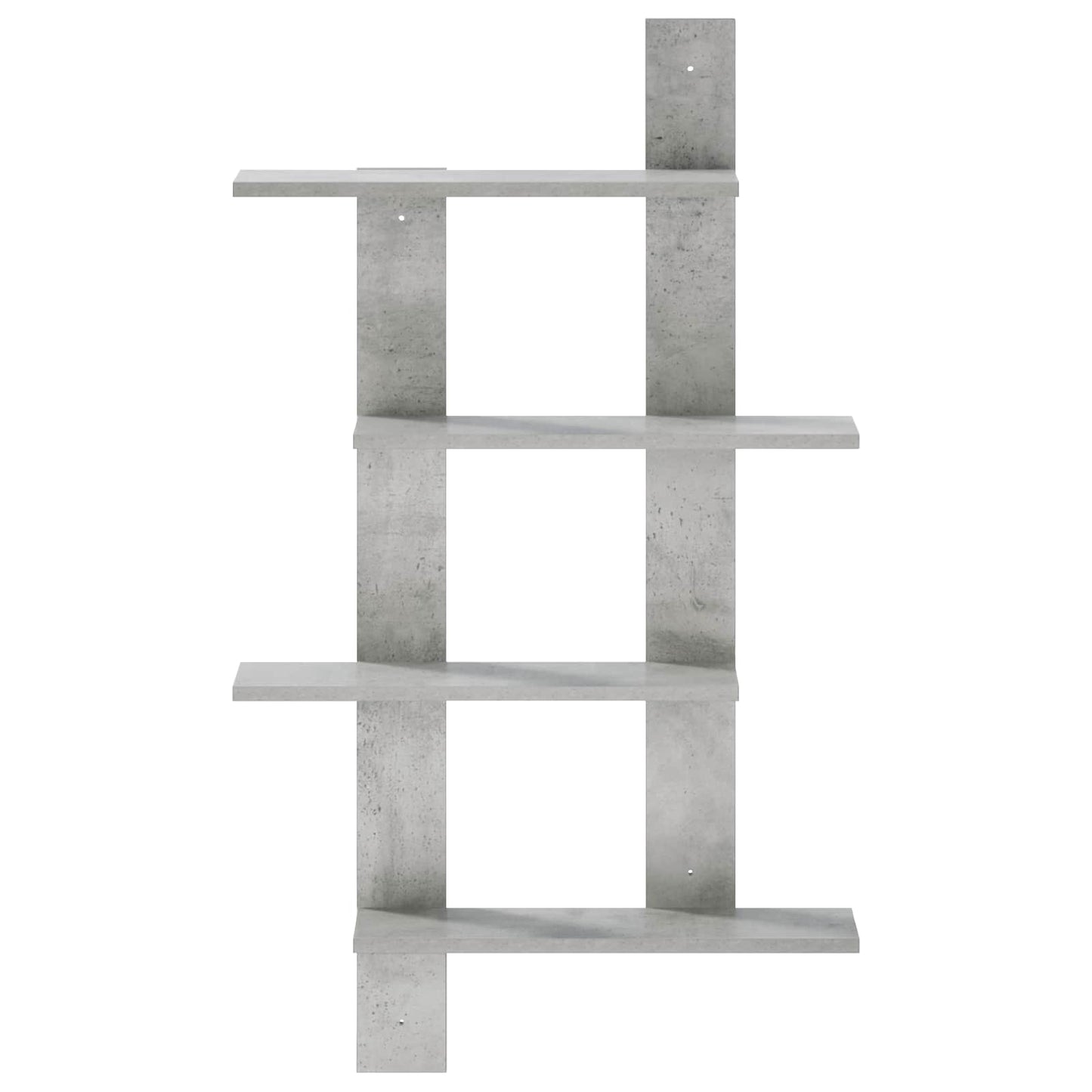 Wall Shelf Concrete Grey 61 x 13.5 x 105 cm Engineered Wood