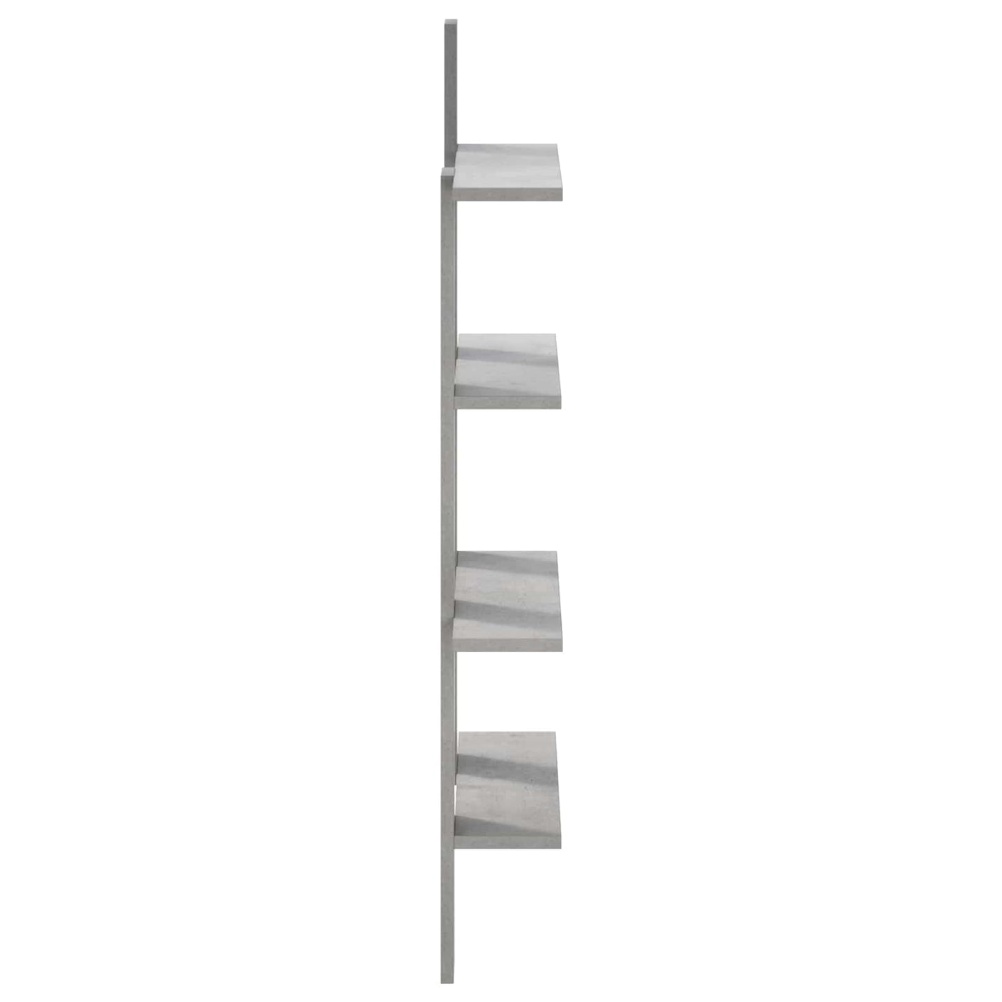 Wall Shelf Concrete Grey 61 x 13.5 x 105 cm Engineered Wood