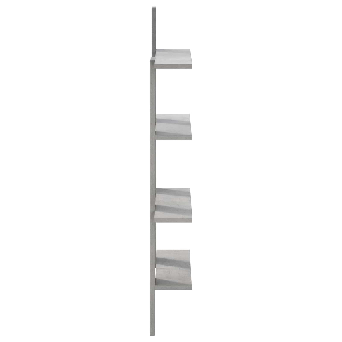 Wall Shelf Concrete Grey 61 x 13.5 x 105 cm Engineered Wood