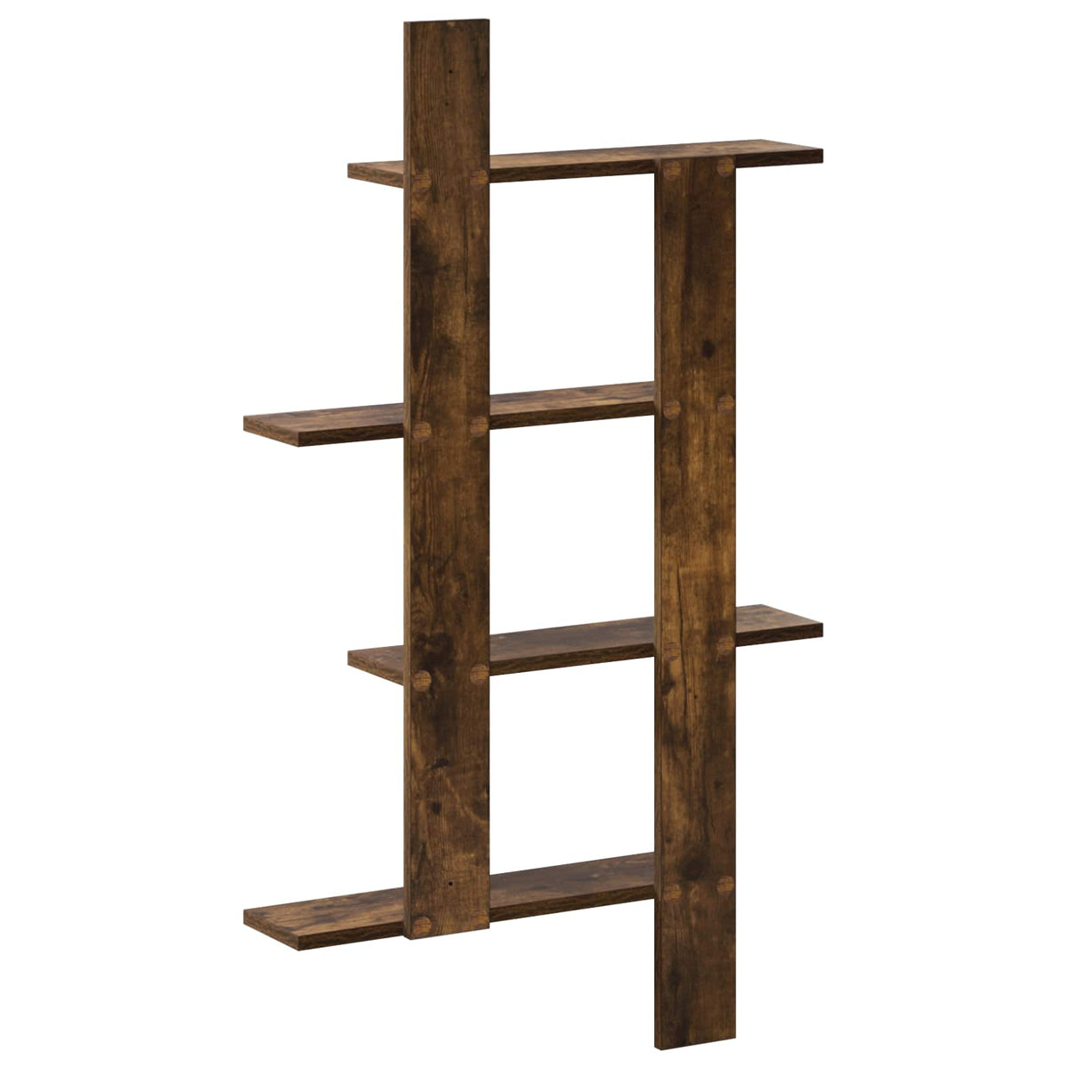 Wall Shelf Smoked Oak 61 x 13.5 x 105 cm Engineered Wood