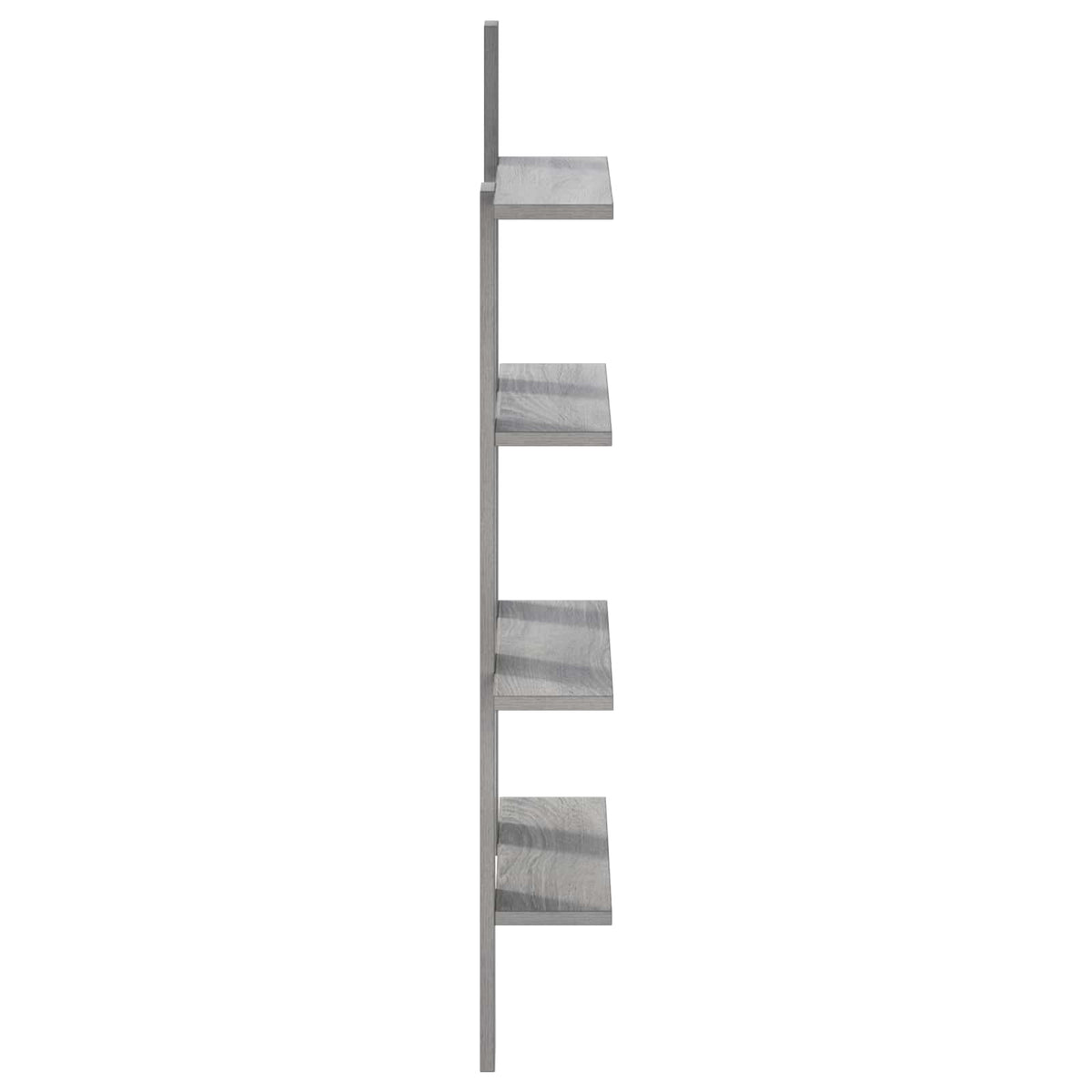 Wall Shelf Grey Sonoma 61 x 13.5 x 105 cm Engineered Wood