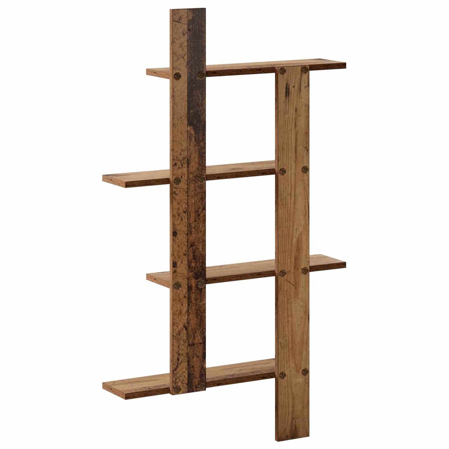 Wall Shelf Oak Wood 61 x 13.5 x 105 cm Engineered Wood