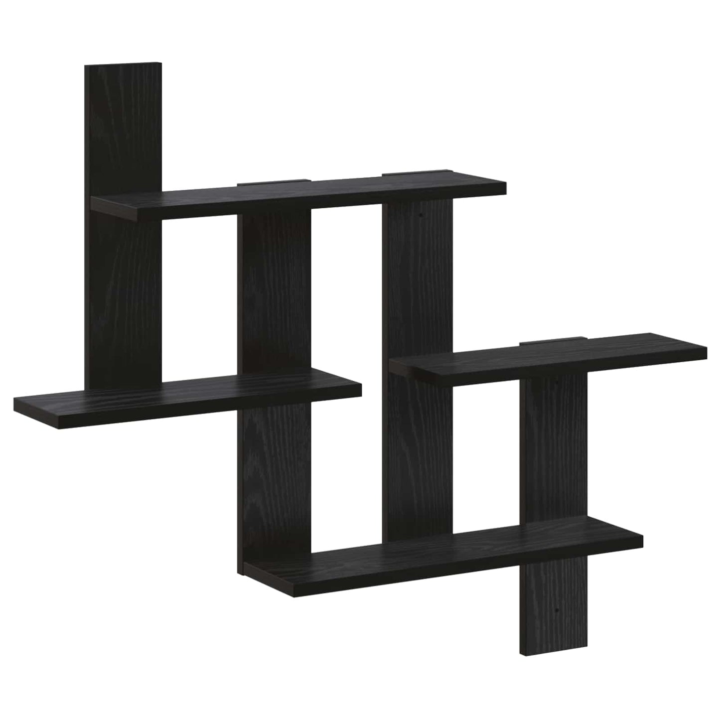Wall Shelf Black Oak 85 x 13.5 x 73.5 cm Engineered Wood