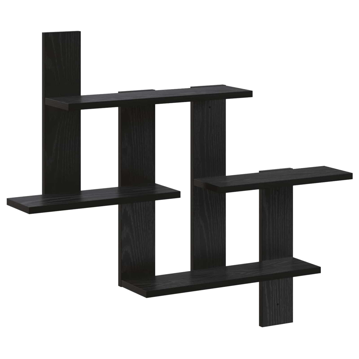 Wall Shelf Black Oak 85 x 13.5 x 73.5 cm Engineered Wood