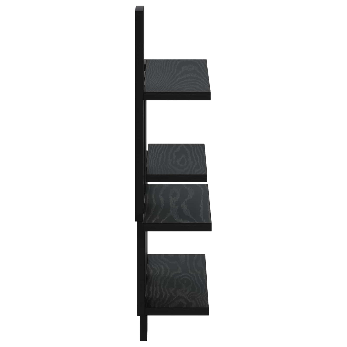 Wall Shelf Black Oak 85 x 13.5 x 73.5 cm Engineered Wood