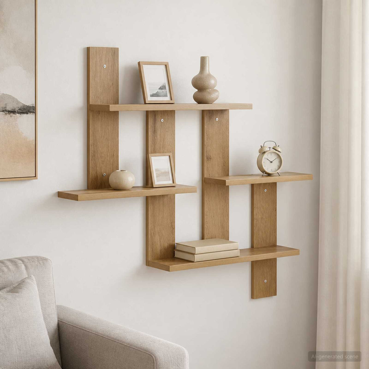 Wall Shelf Artisan Oak 85 x 13.5 x 73.5 cm Engineered Wood