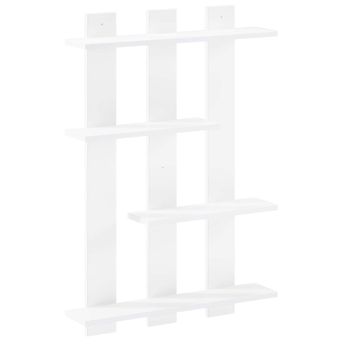 Wall Shelf White 61 x 13.5 x 88 cm Engineered Wood