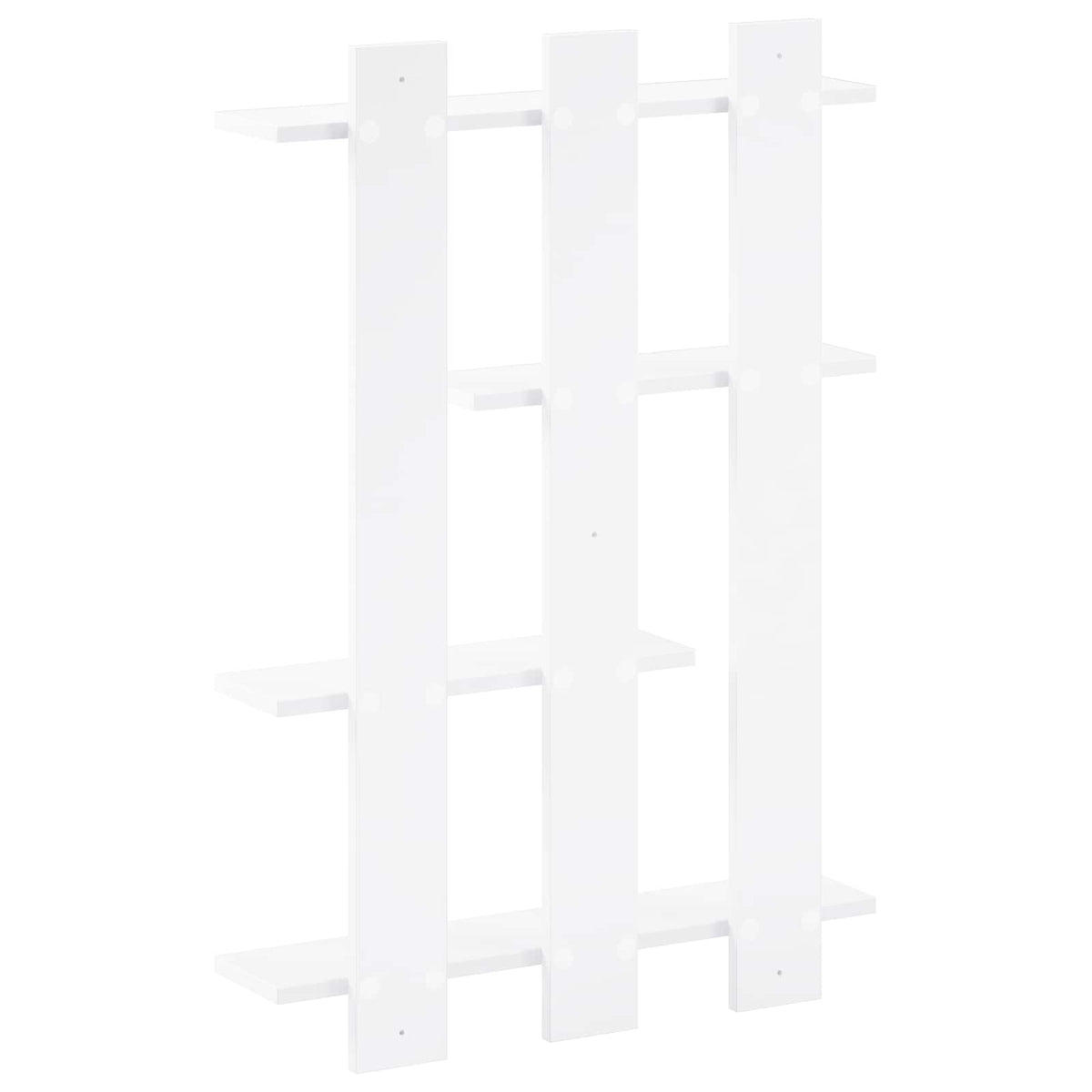 Wall Shelf White 61 x 13.5 x 88 cm Engineered Wood