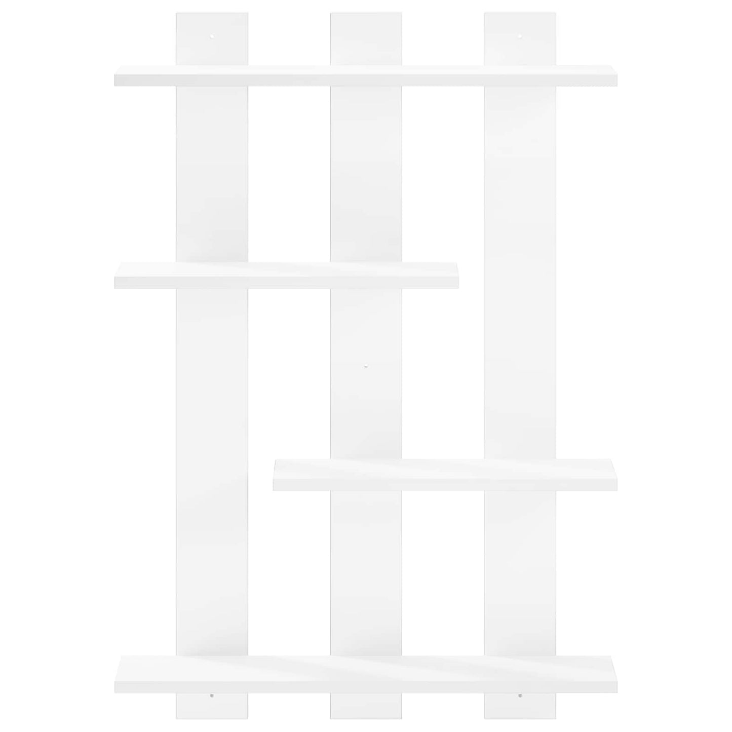 Wall Shelf White 61 x 13.5 x 88 cm Engineered Wood