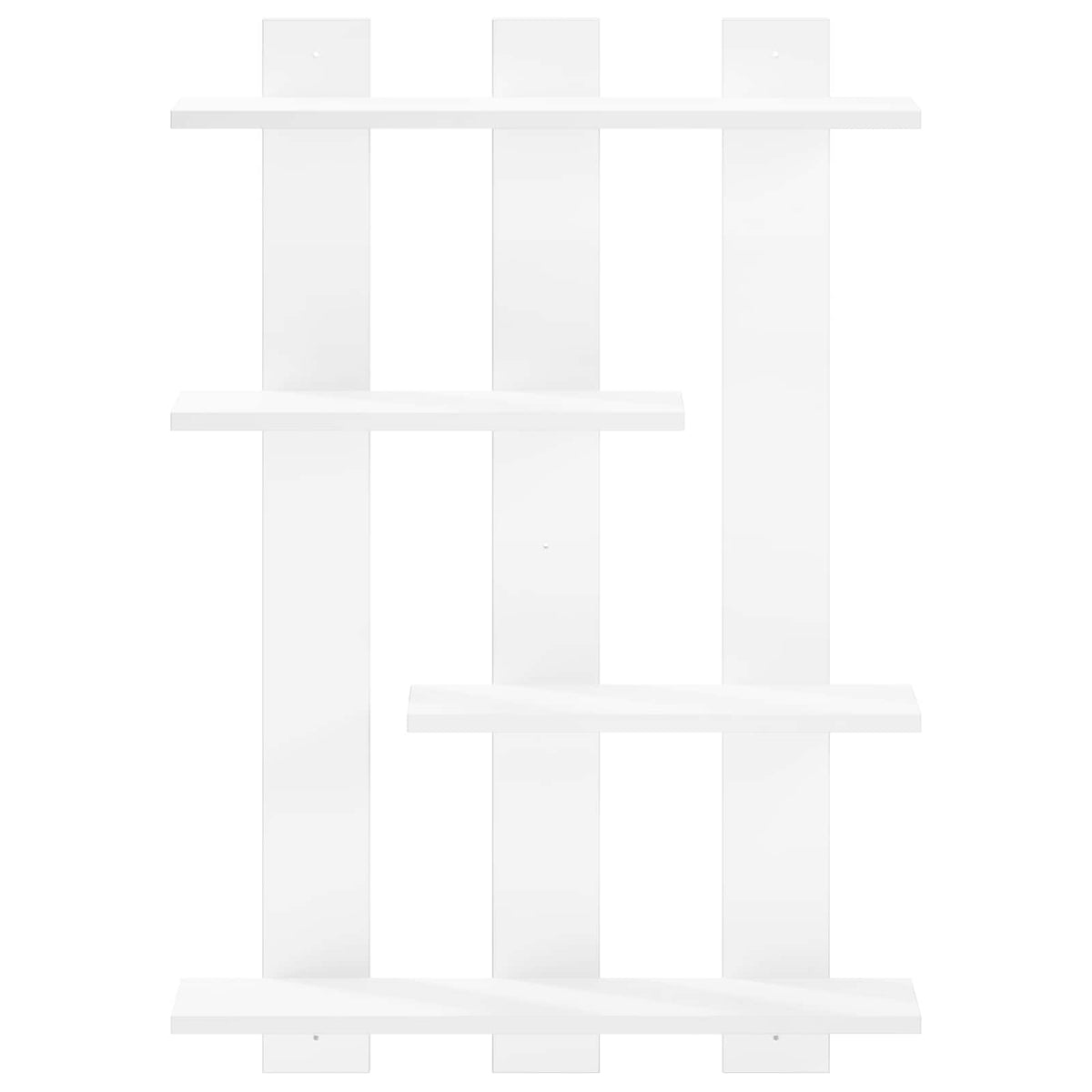 Wall Shelf White 61 x 13.5 x 88 cm Engineered Wood