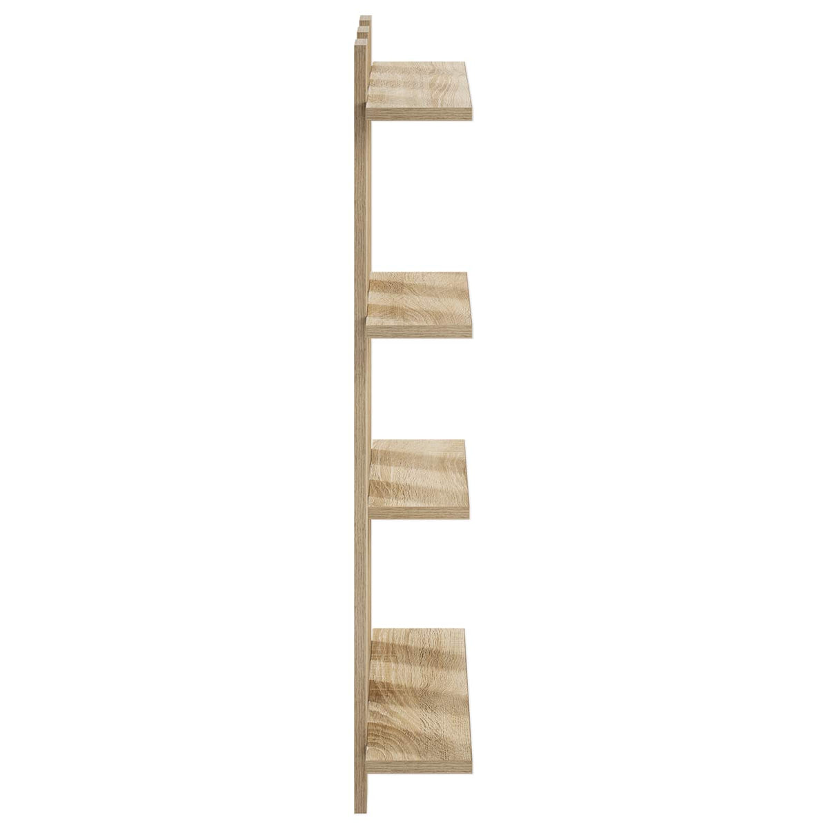 Wall Shelf Sonoma Oak 61 x 13.5 x 88 cm Engineered Wood
