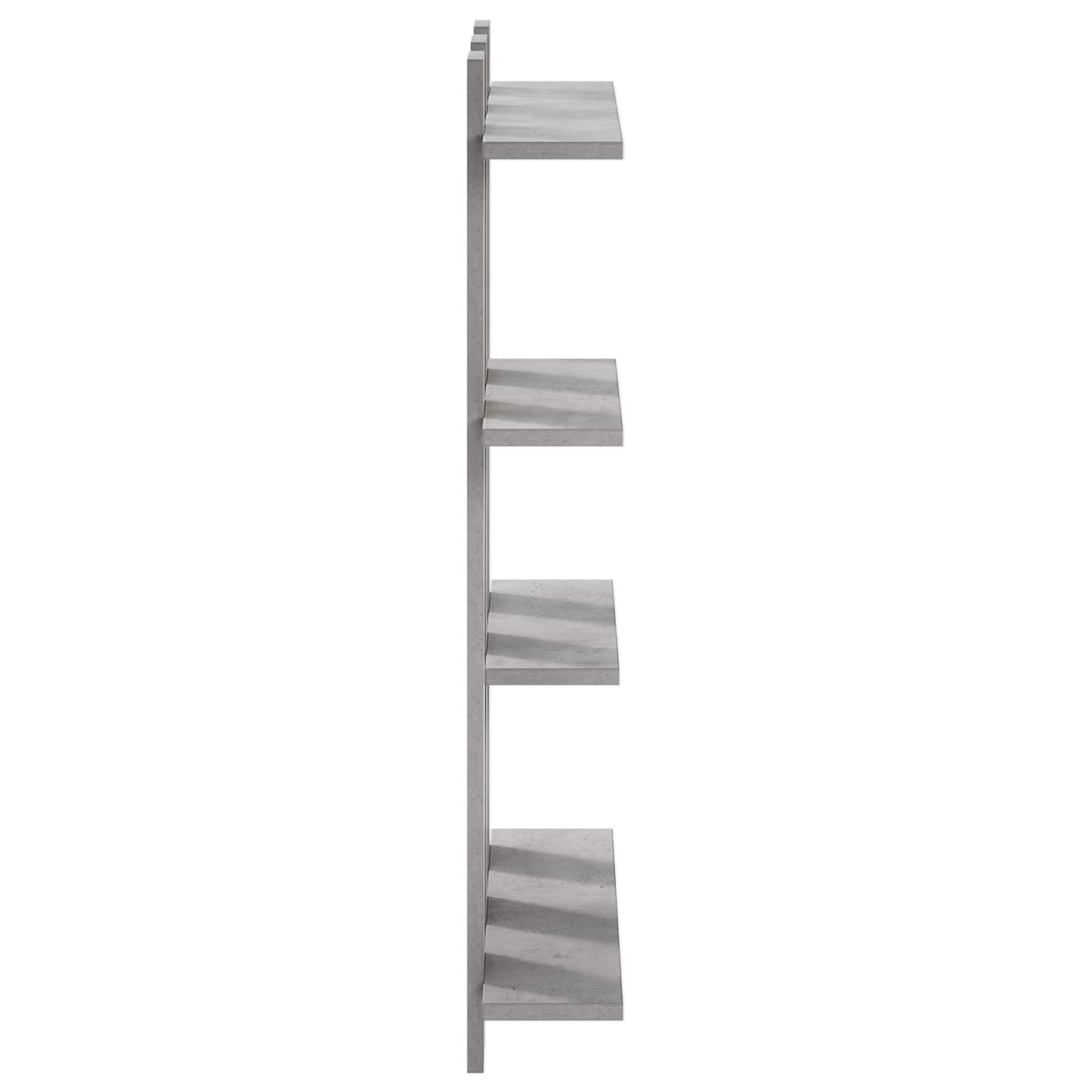 Wall Shelf Concrete Grey 61 x 13.5 x 88 cm Engineered Wood