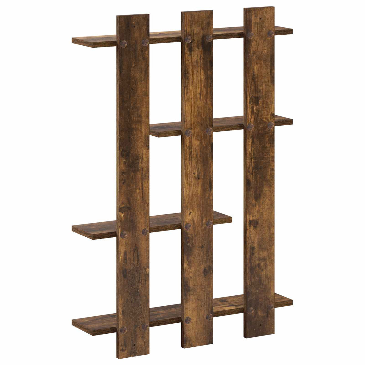 Wall Shelf Smoked Oak 61 x 13.5 x 88 cm Engineered Wood