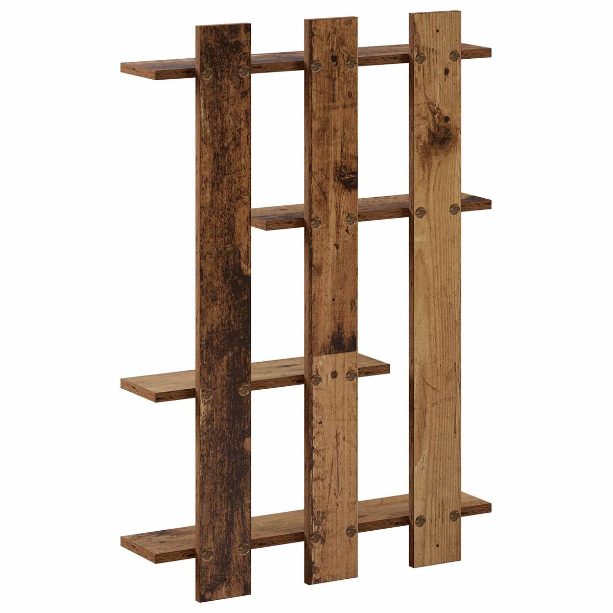 Wall Shelf Old Wood 61 x 13.5 x 88 cm Engineered Wood