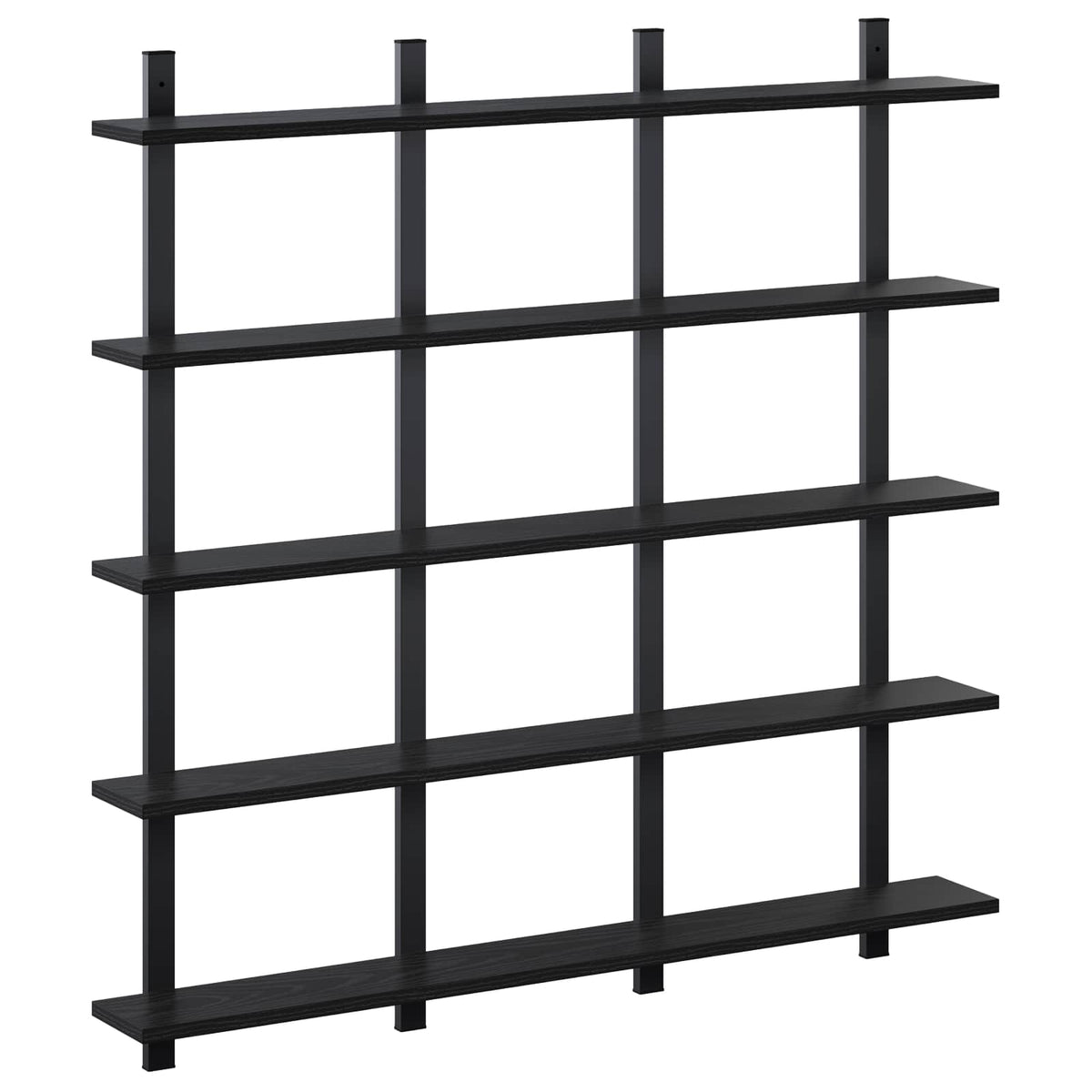 Wall Shelf Black Oak 102 x 13.5 x 102 cm Engineered Wood