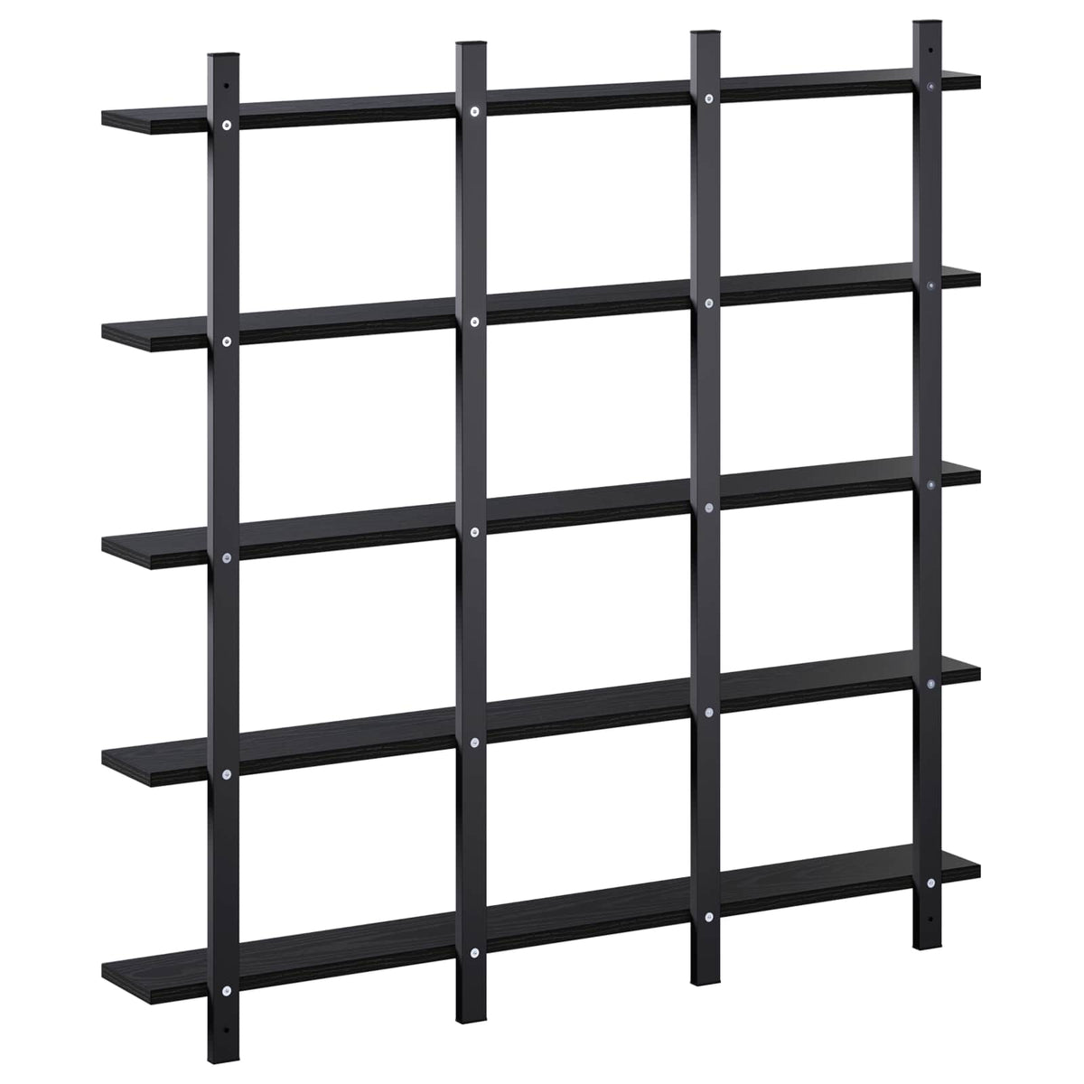 Wall Shelf Black Oak 102 x 13.5 x 102 cm Engineered Wood