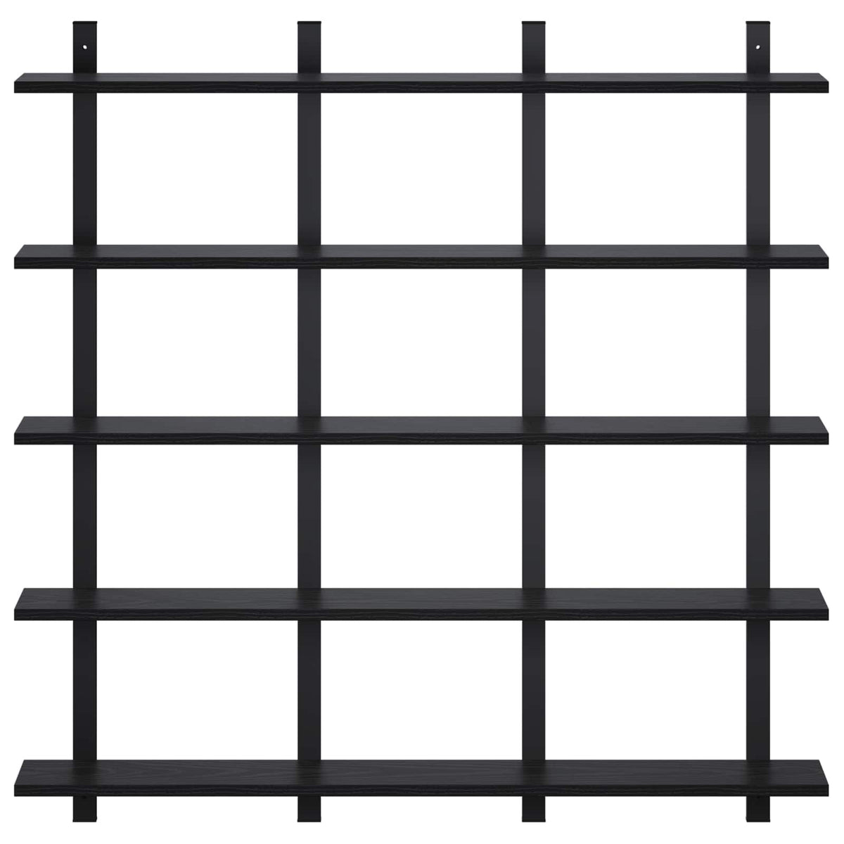 Wall Shelf Black Oak 102 x 13.5 x 102 cm Engineered Wood