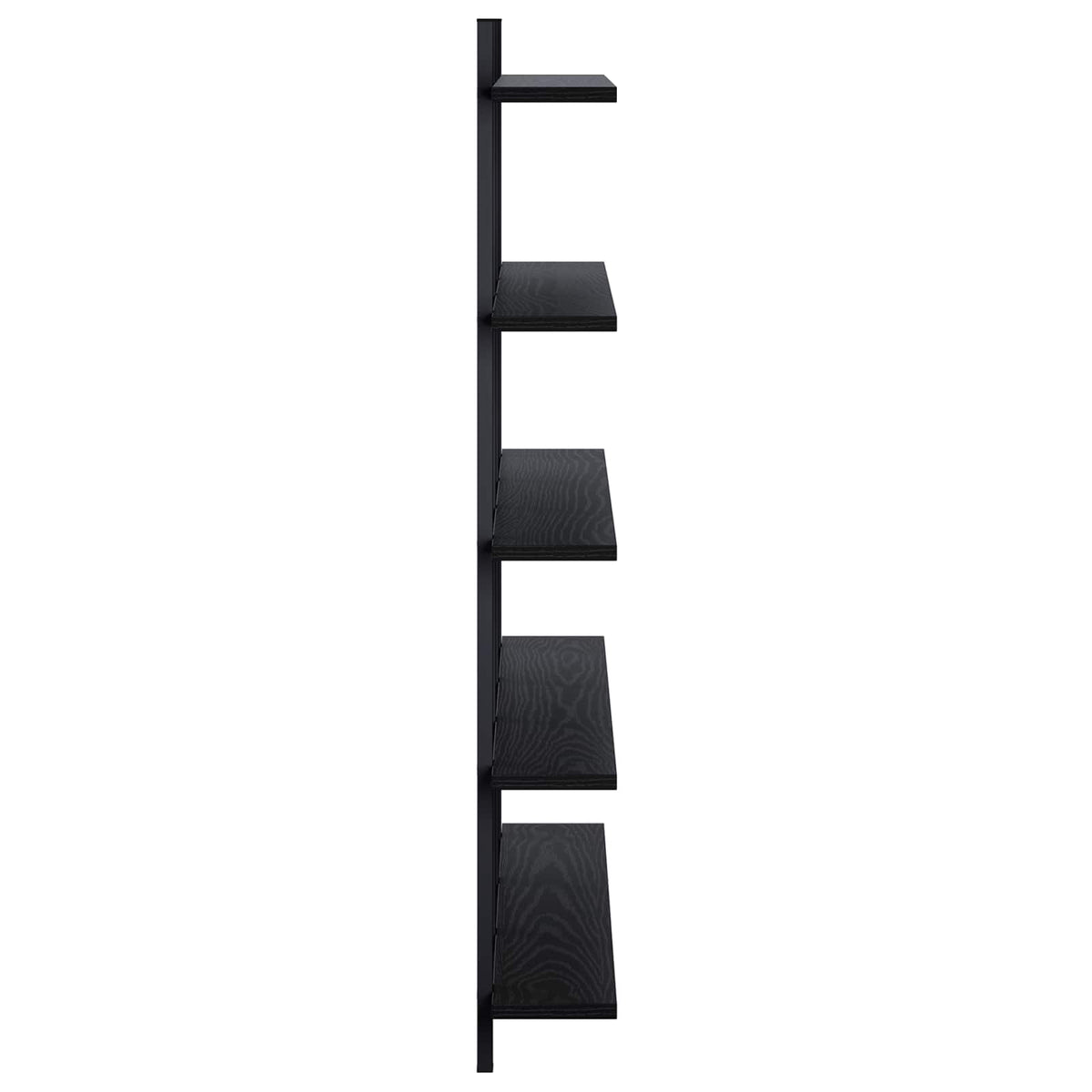 Wall Shelf Black Oak 102 x 13.5 x 102 cm Engineered Wood