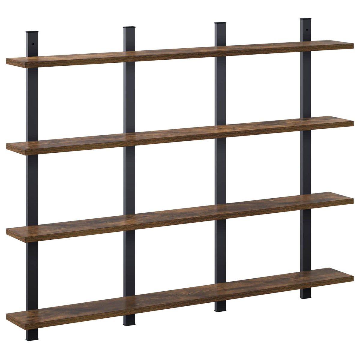 Wall Shelf Smoked Oak 102 x 13.5 x 80 cm Engineered Wood
