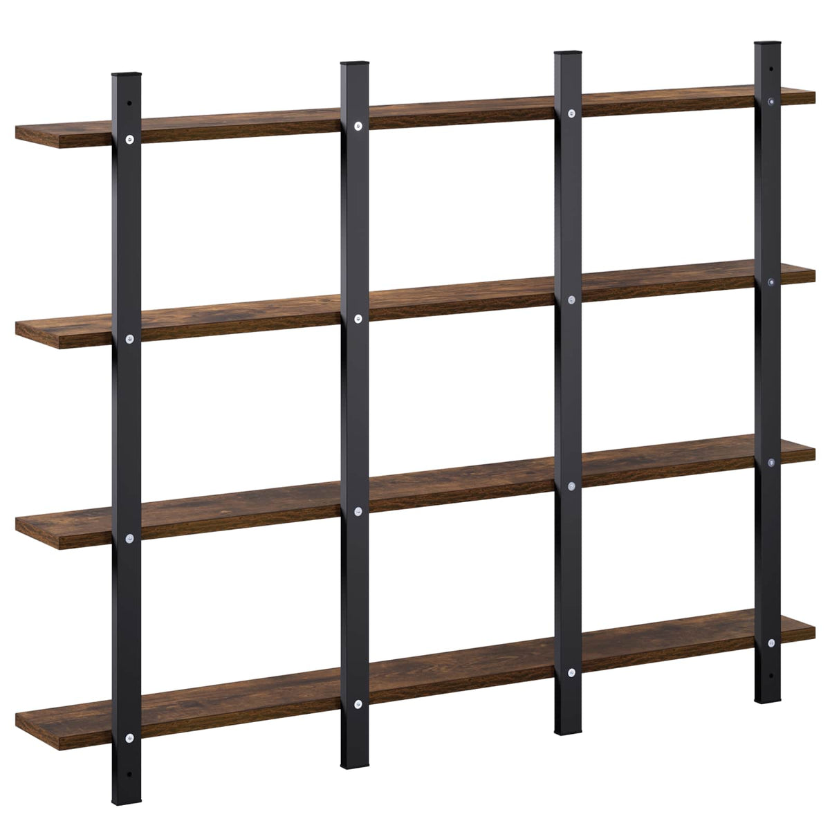 Wall Shelf Smoked Oak 102 x 13.5 x 80 cm Engineered Wood