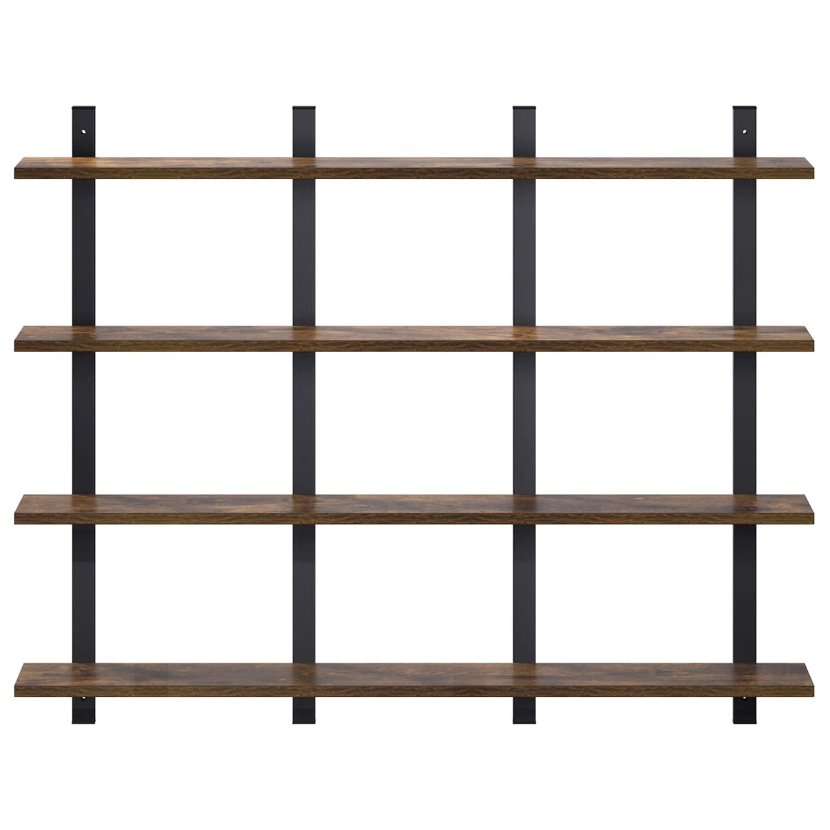 Wall Shelf Smoked Oak 102 x 13.5 x 80 cm Engineered Wood