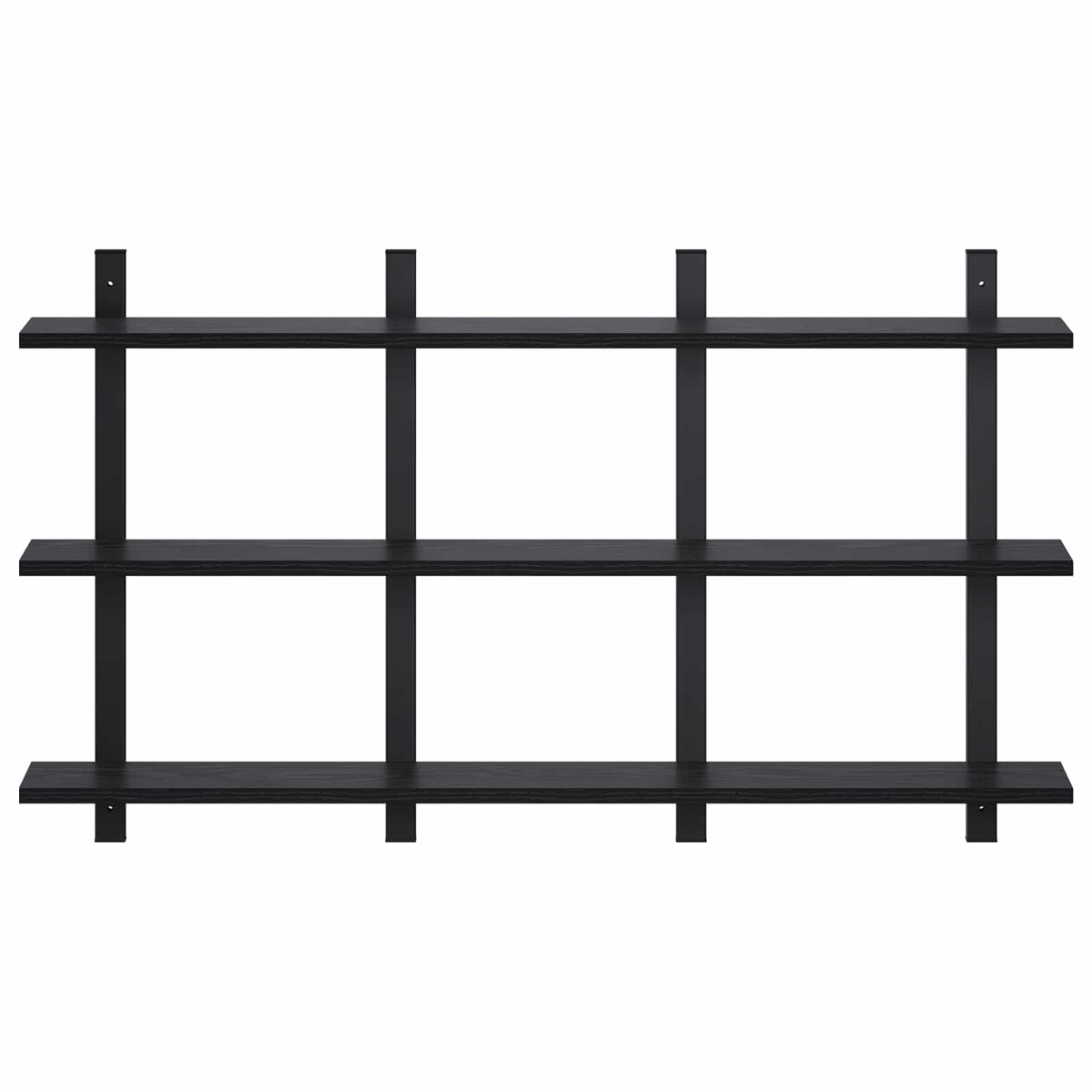 Wall Shelf Black Oak 102 x 13.5 x 58 cm Engineered Wood