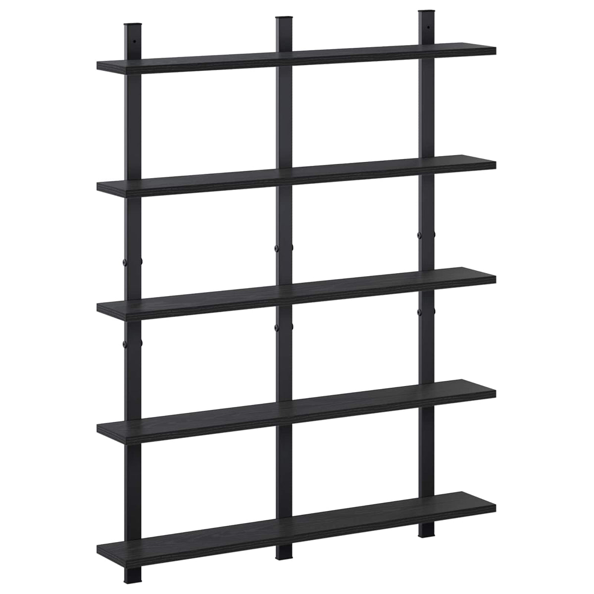 Wall Shelf Black Oak 79.5 x 13.5 x 102 cm Engineered Wood