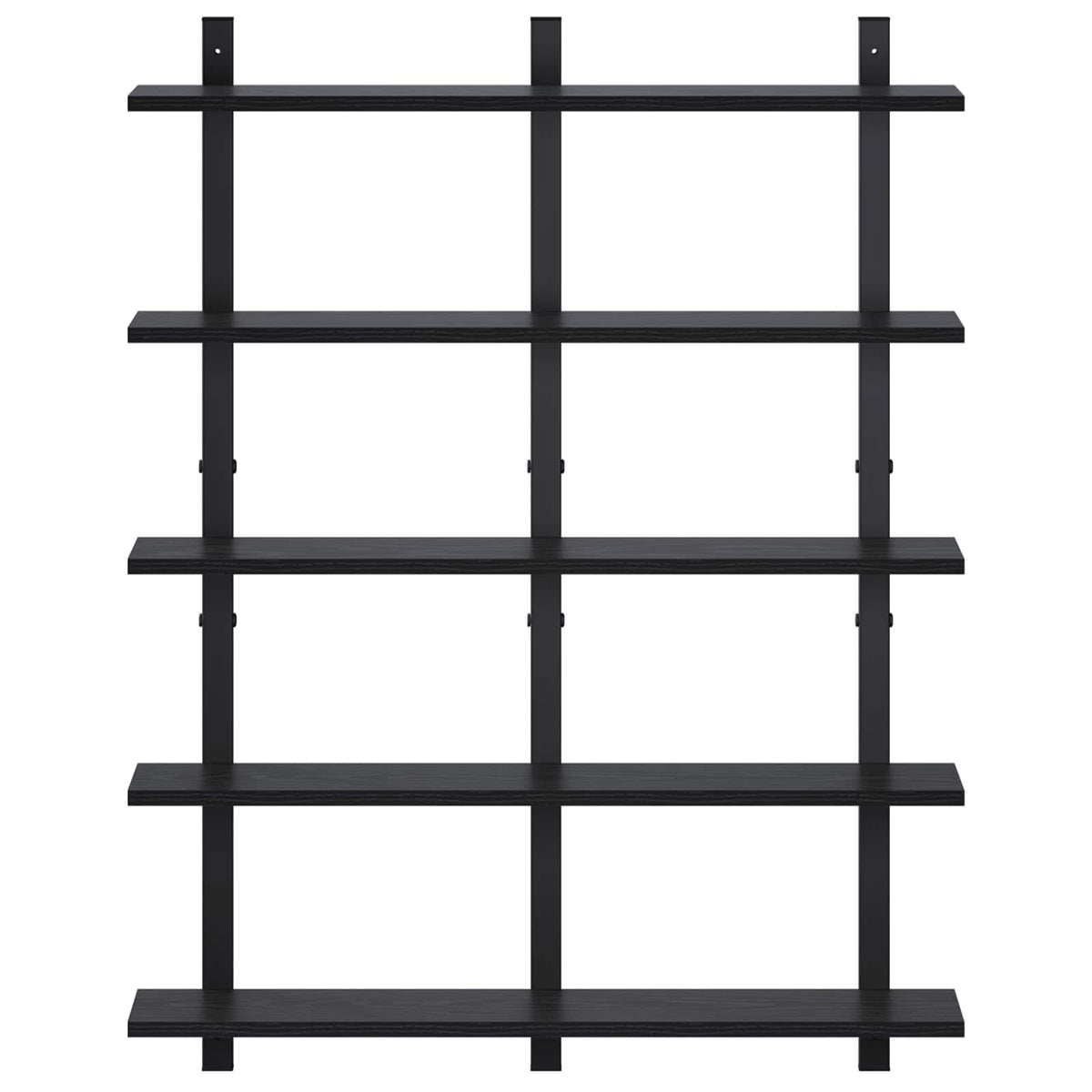 Wall Shelf Black Oak 79.5 x 13.5 x 102 cm Engineered Wood