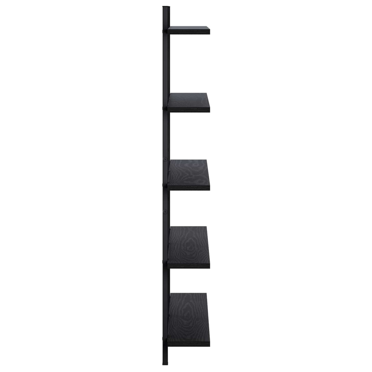 Wall Shelf Black Oak 79.5 x 13.5 x 102 cm Engineered Wood