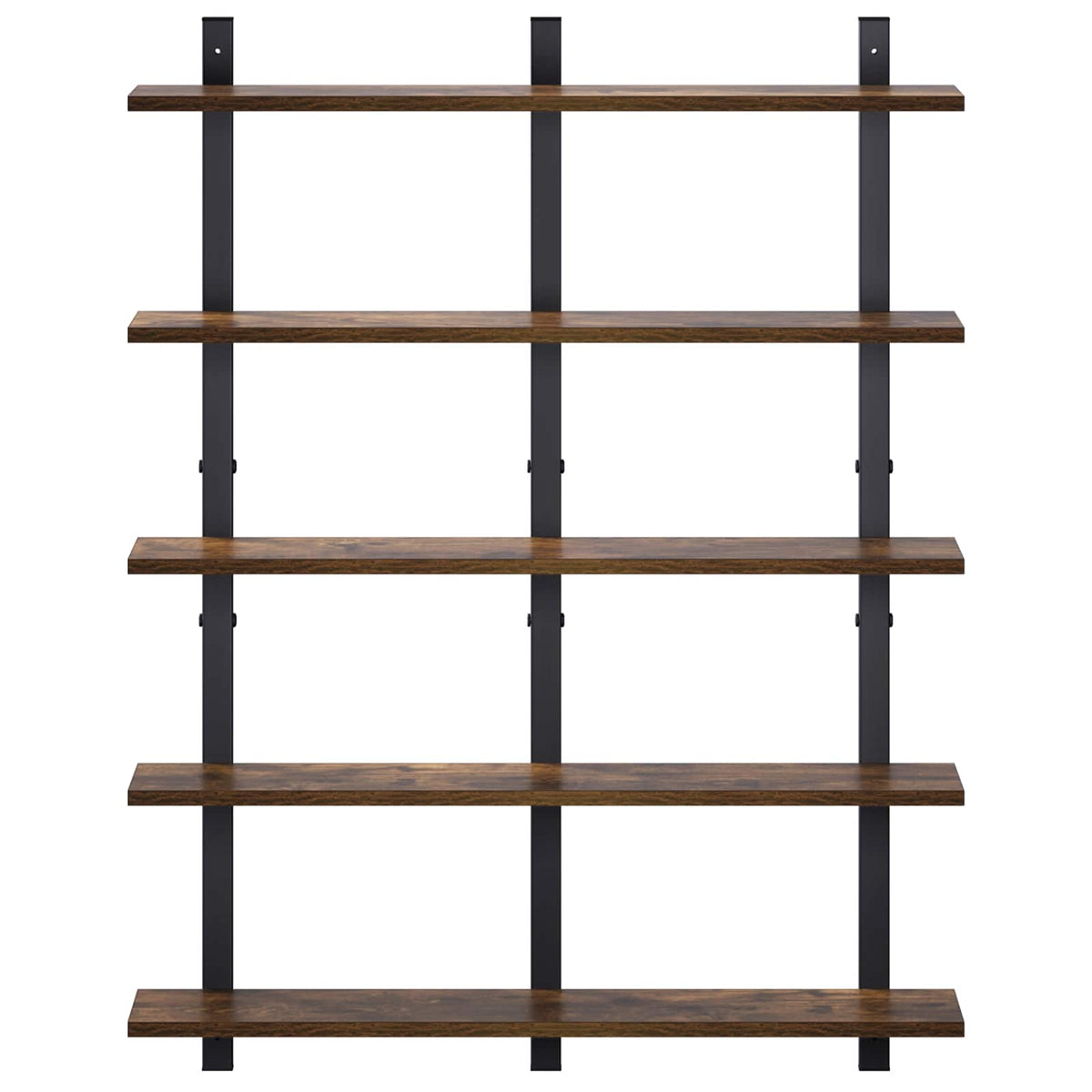 Wall Shelf Smoked Oak 79.5 x 13.5 x 102 cm Engineered Wood